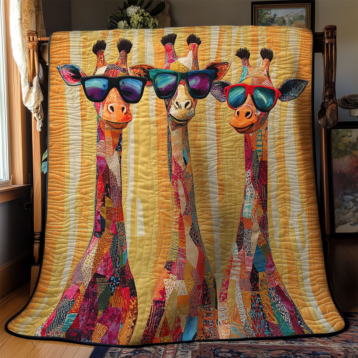 Hipster Funny Giraffes WN1103023CL Quilt