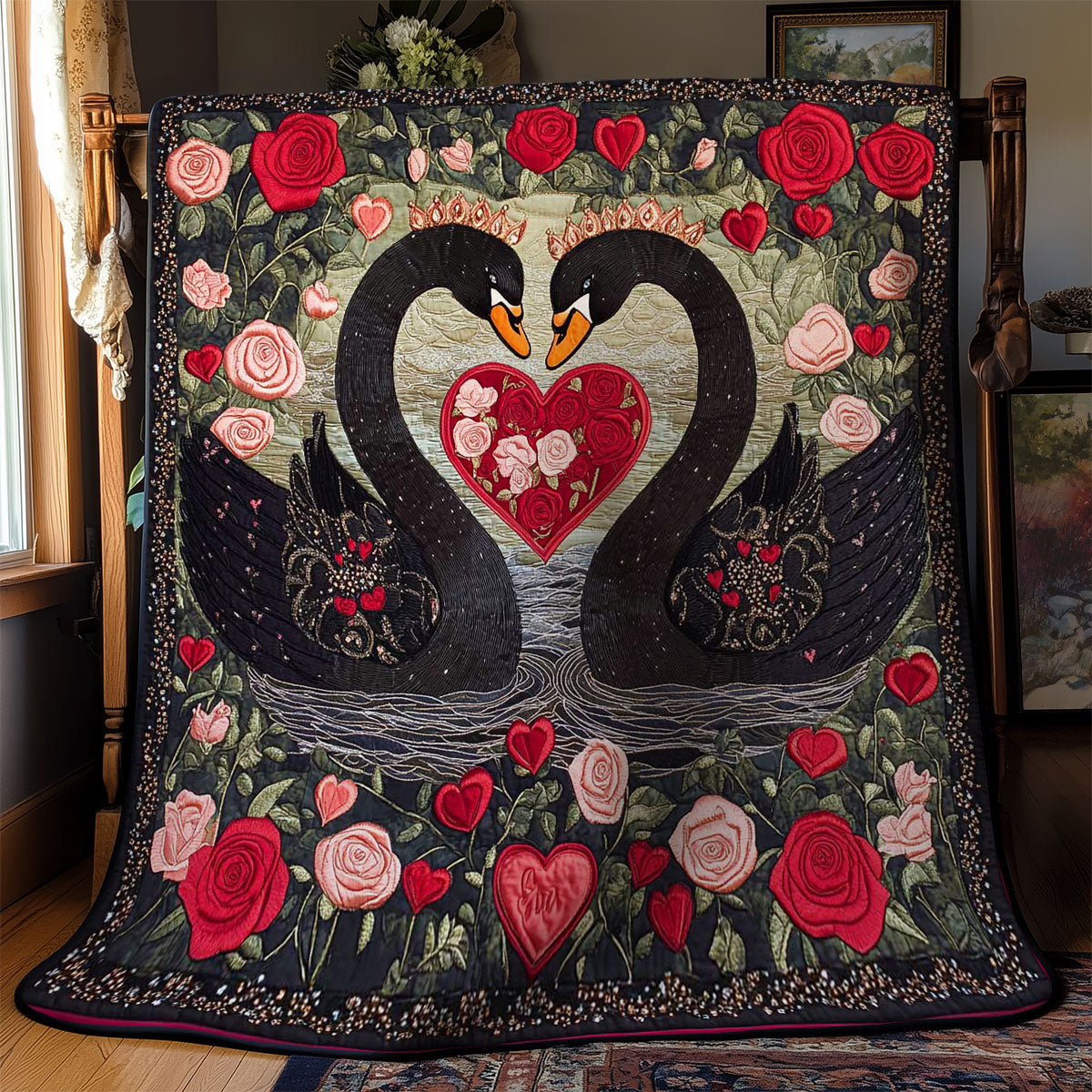 Black Swan Romance WN0201020CL Quilt