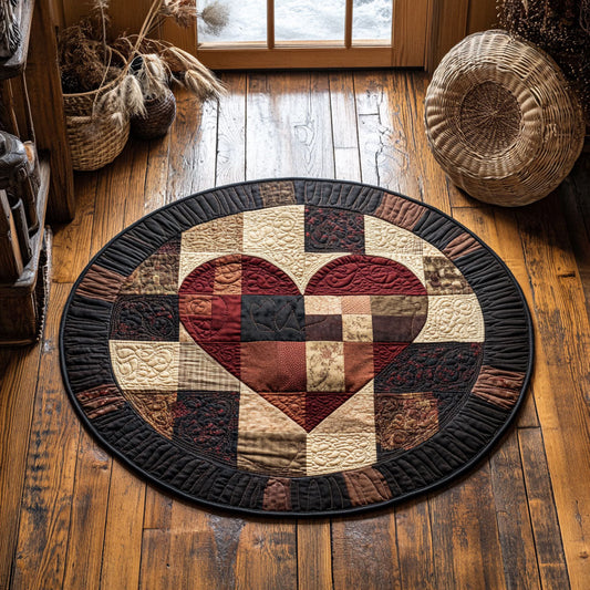 Vintage Heart WJ1005048CL Quilted Round Mat
