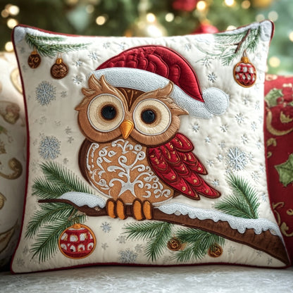 Christmas Gingerbread Owl XR0111007CL Quilt Pillow Case