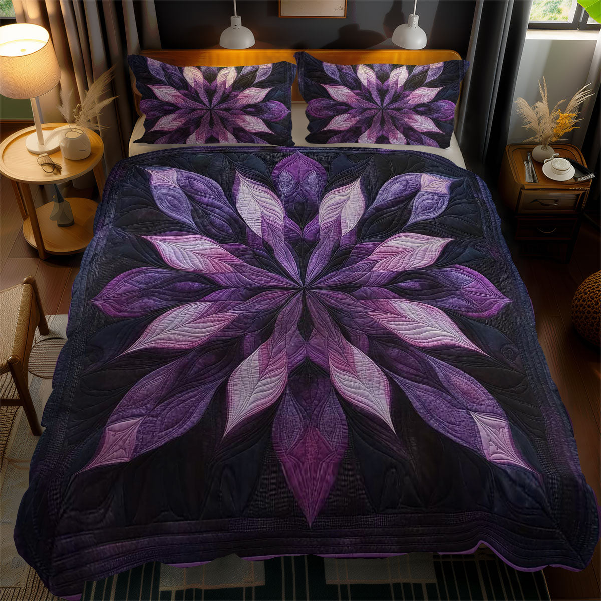 Lush Purple Flower WN0703090CL Duvet Cover Set