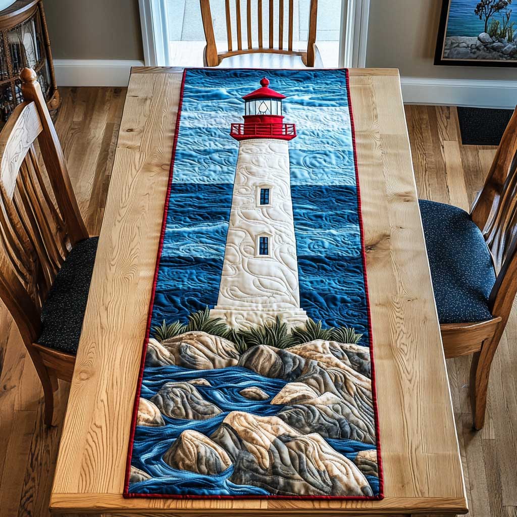 Lighthouse Horizon WN2503088CL Quilted Table Runner