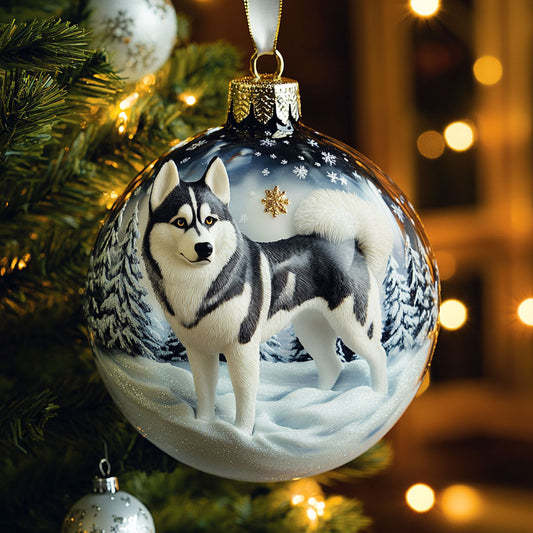 Winter Husky CW0112076CL Christmas Ornament