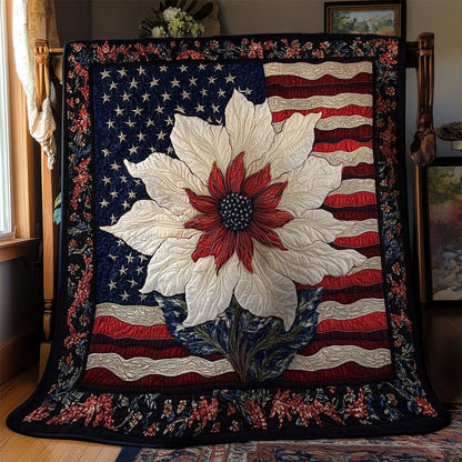 Patriotic Flower WN0702009CL Quilt