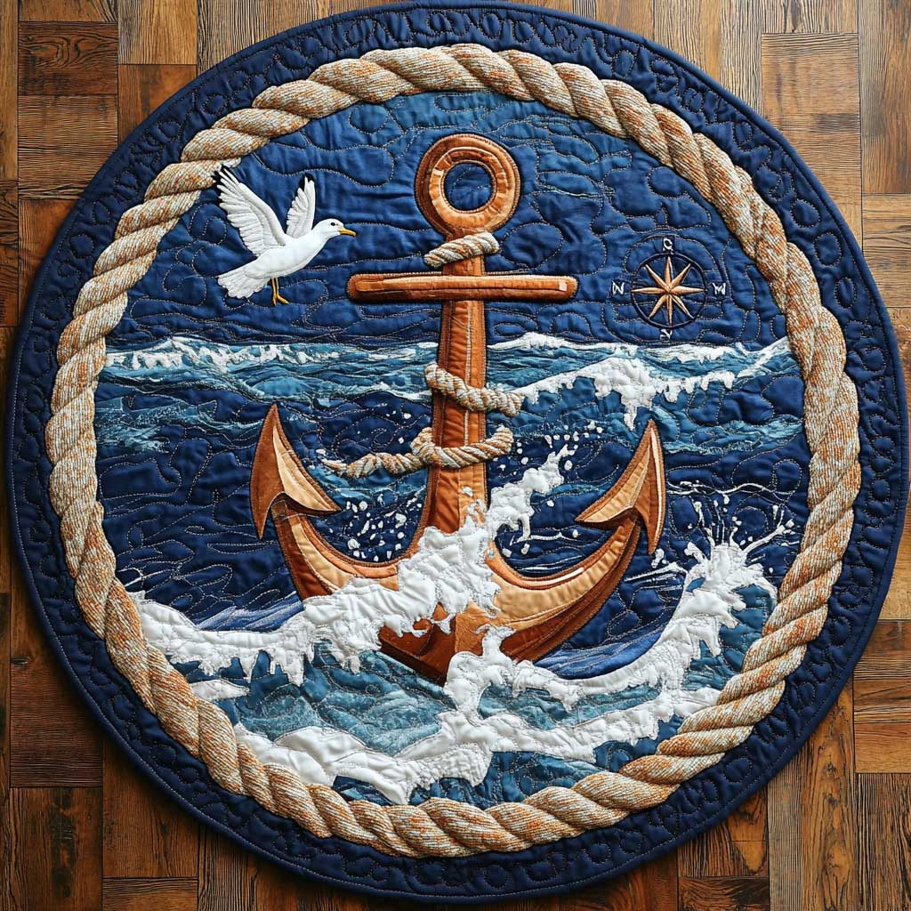 Anchor Of Hope WN2204001CL Quilted Round Mat