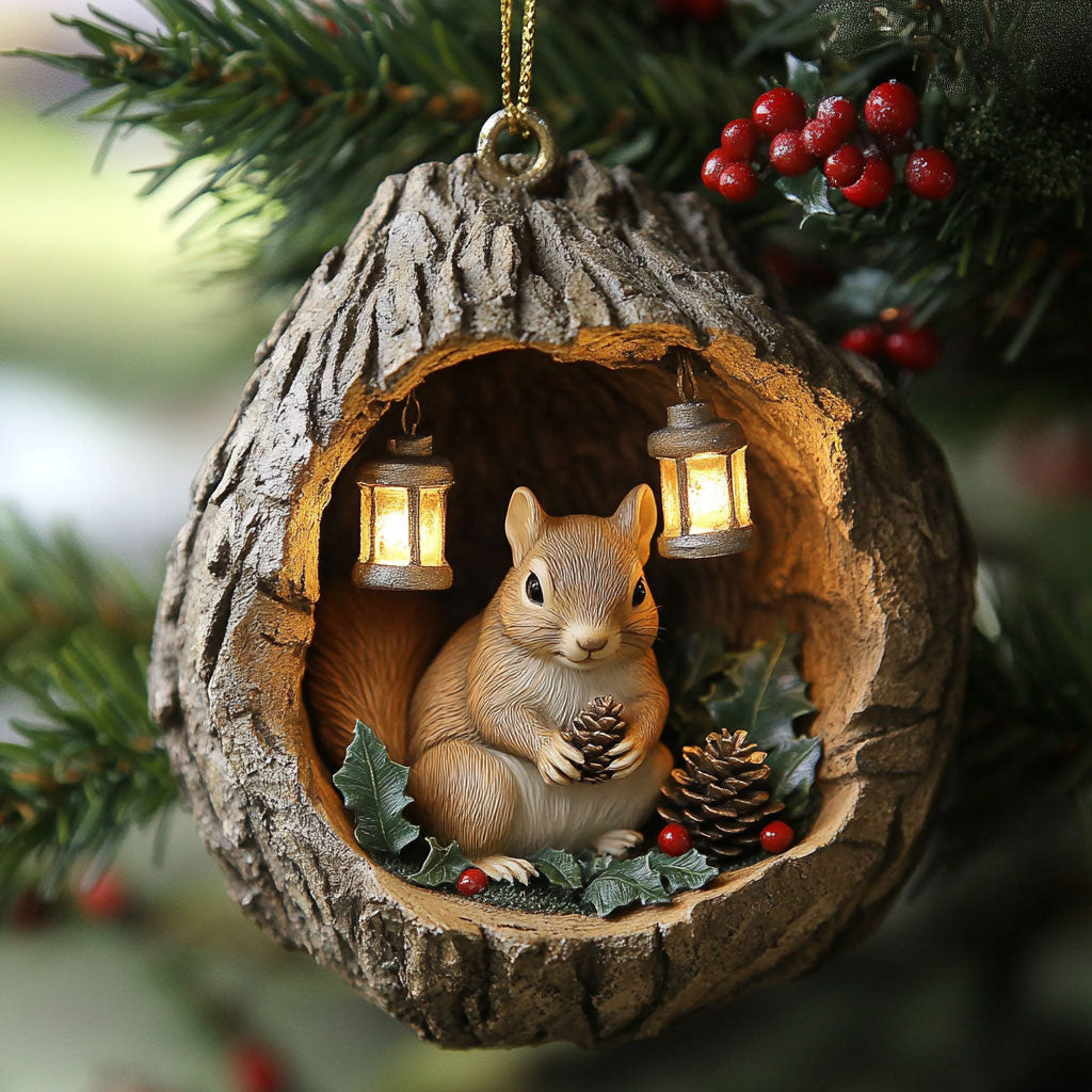Cozy Squirrel CP0312234CL Christmas Ornament