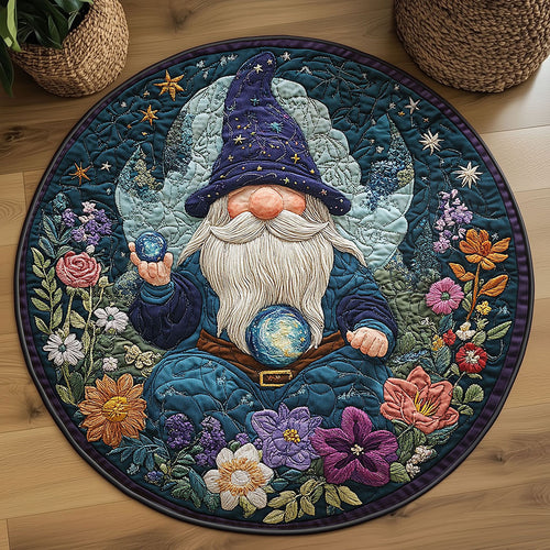 Forest Gnome WN2208045CL Quilted Round Mat