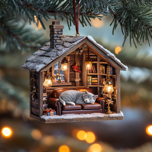Cat Holiday Haven WN2611014CL Christmas Ornament