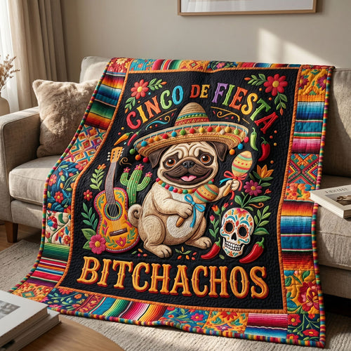 Cinco Pug Fiesta WN1804004CL Quilt