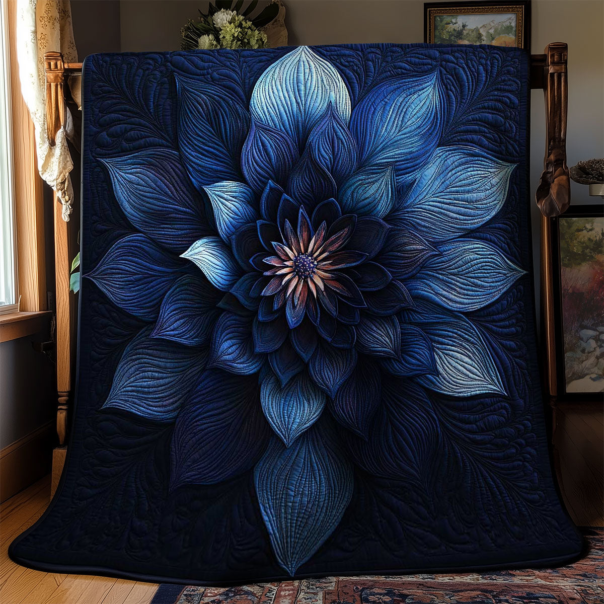 Sapphire Flower WN1103066CL Quilt