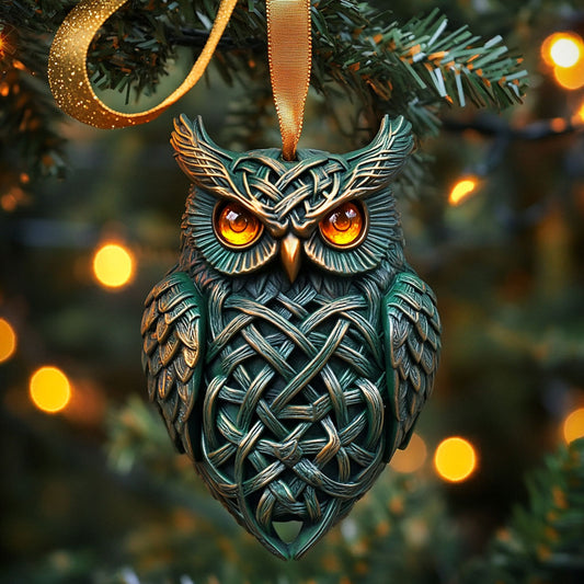 Mystic Forest Owl WN1311077CL Christmas Ornament