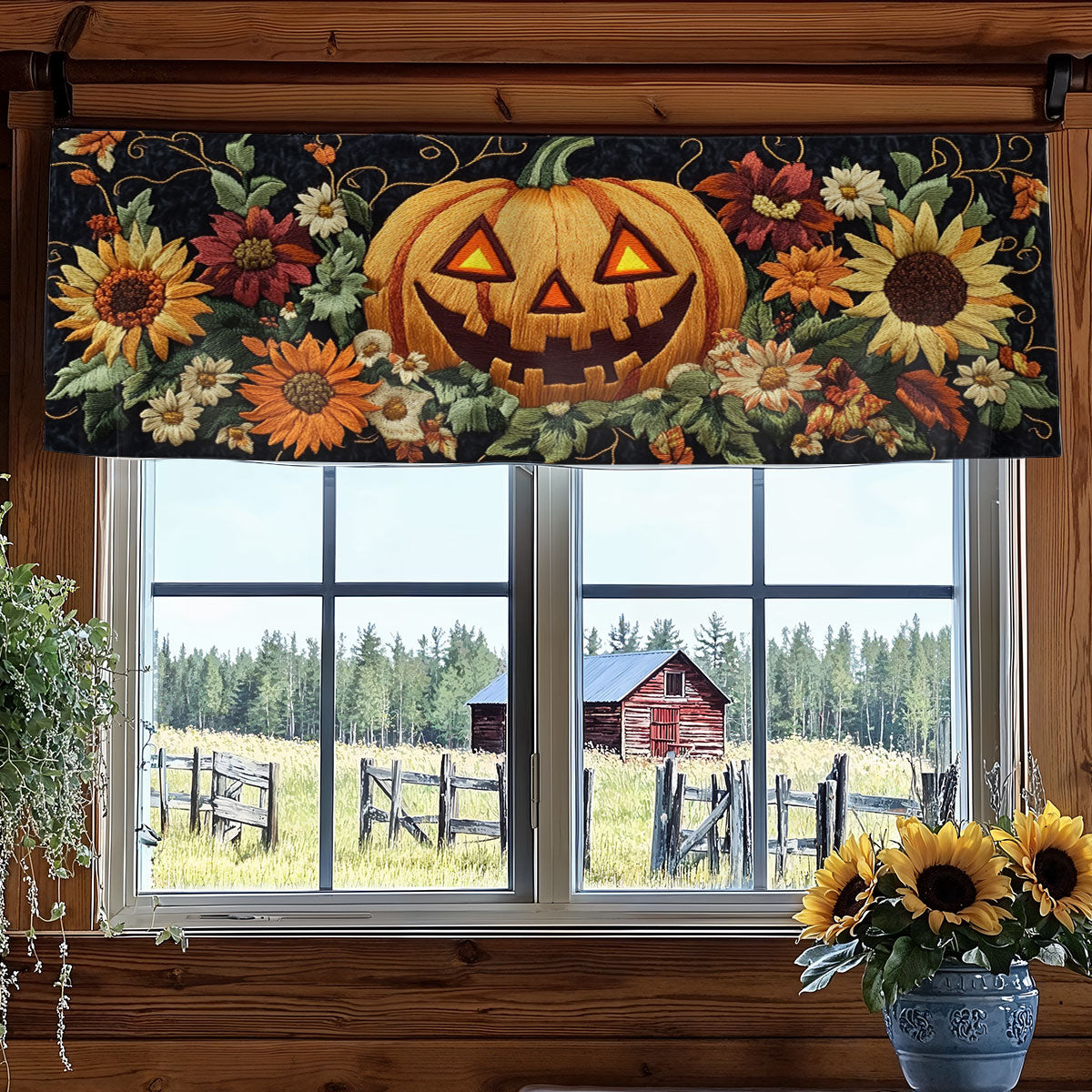 Smoky Halloween WN2307093CL Quilted Valance
