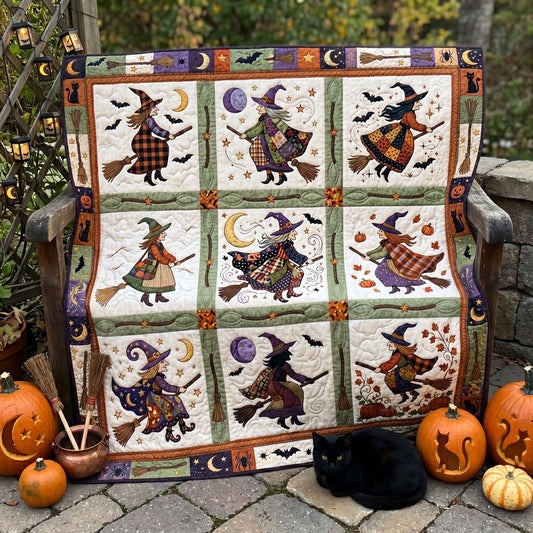 Whimsical Halloween Witches WN1906016CL Quilt