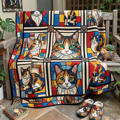 Stained Glass Cat Gallery WN0306011CL Quilt