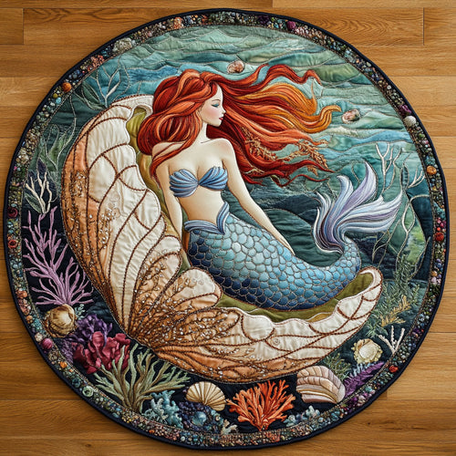Mermaid Secret WN0306031CL Quilted Round Mat
