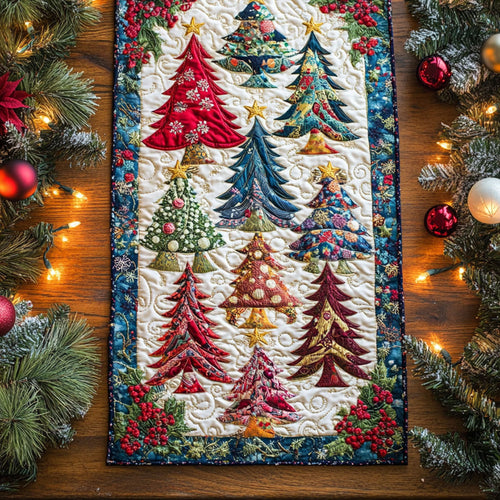 Christmas Tree Wishes WN0707038CL Quilted Table Runner
