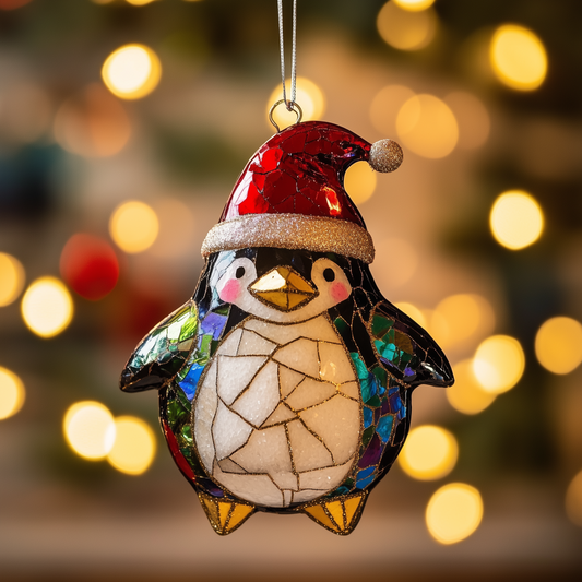 Colorful Glass Penguin LT1610002CL Christmas Ornament