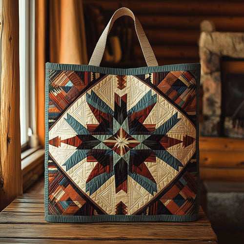 Native American Geometric Pattern KL2711031CL Quilted Tote Bag