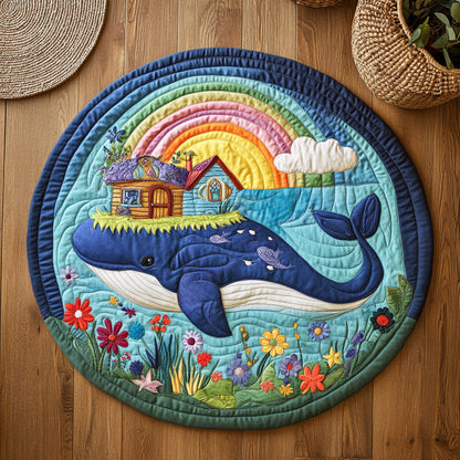 Whale of Wonders WJ0406047CL Quilted Round Mat
