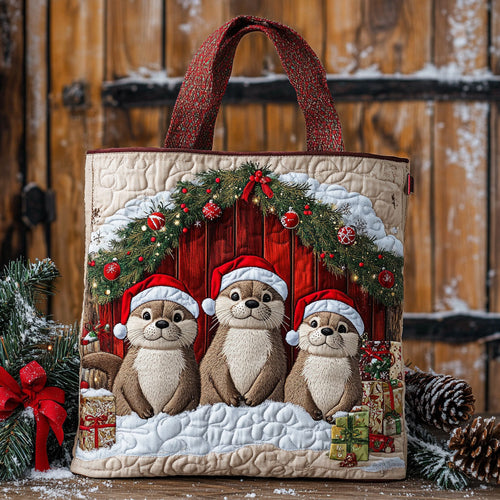 Warm Heart Otter WN2510040CL Quilted Tote Bag