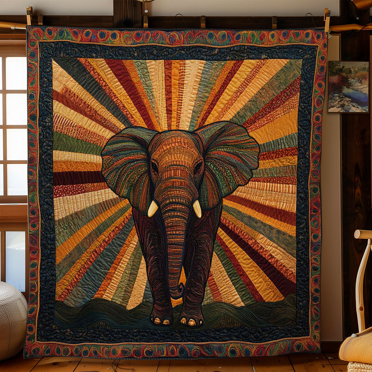 Celestial Elephant WN1002044CL Quilt