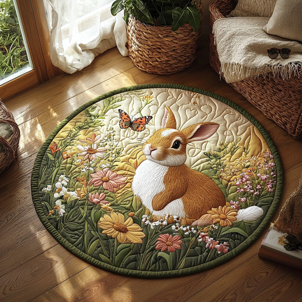 Innocent Rabbit QA1212038CL Quilted Round Mat