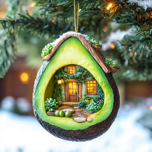 Avocado Dream Cabin WN0912003CL Christmas Ornament