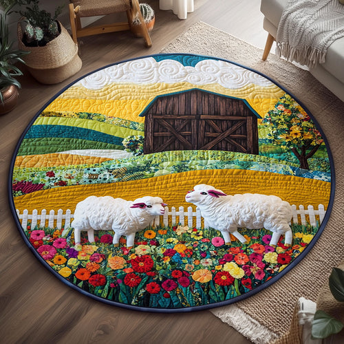 The Woolly Fence WJ2907048CL Quilted Round Mat