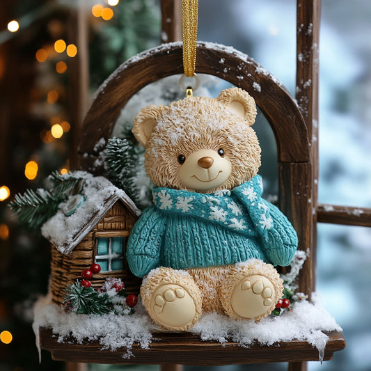 Snow Teddy Bear CW2611013CL Christmas Ornament