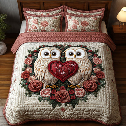 Crimson Rose Owls KL1501043CL Duvet Cover Set
