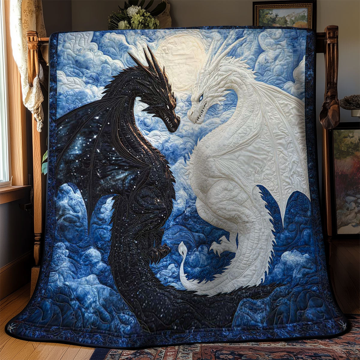 Mystic Twin Dragons WN1703024CL Quilt