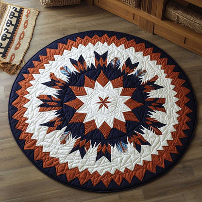 Native American Compass WN1903079CL Quilted Round Mat