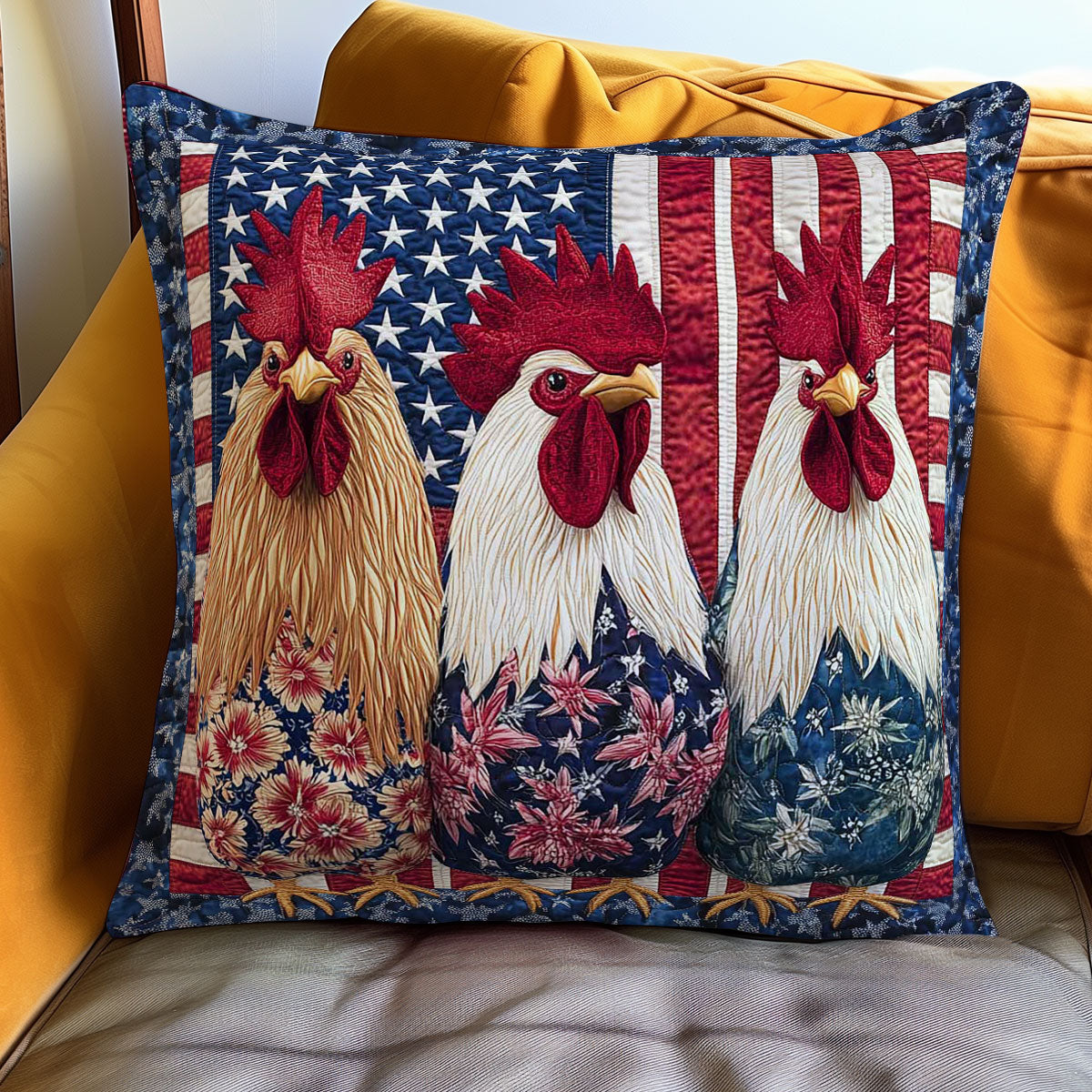 American Rooster Pride WN1002088CL Quilt Pillow Case