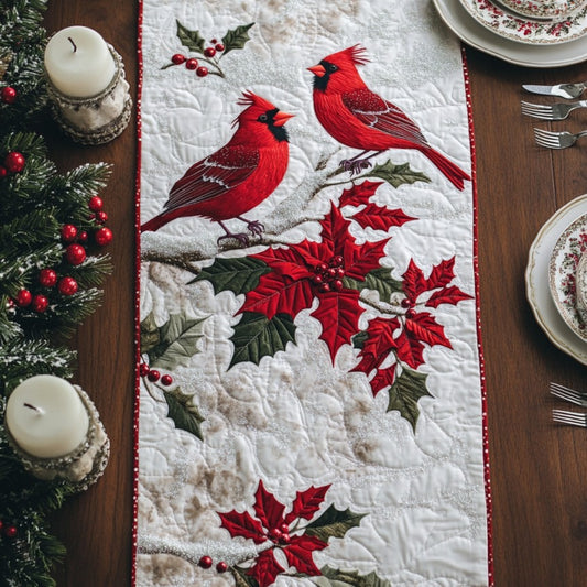 Red Couple XR1809003CL Quilted Table Runner