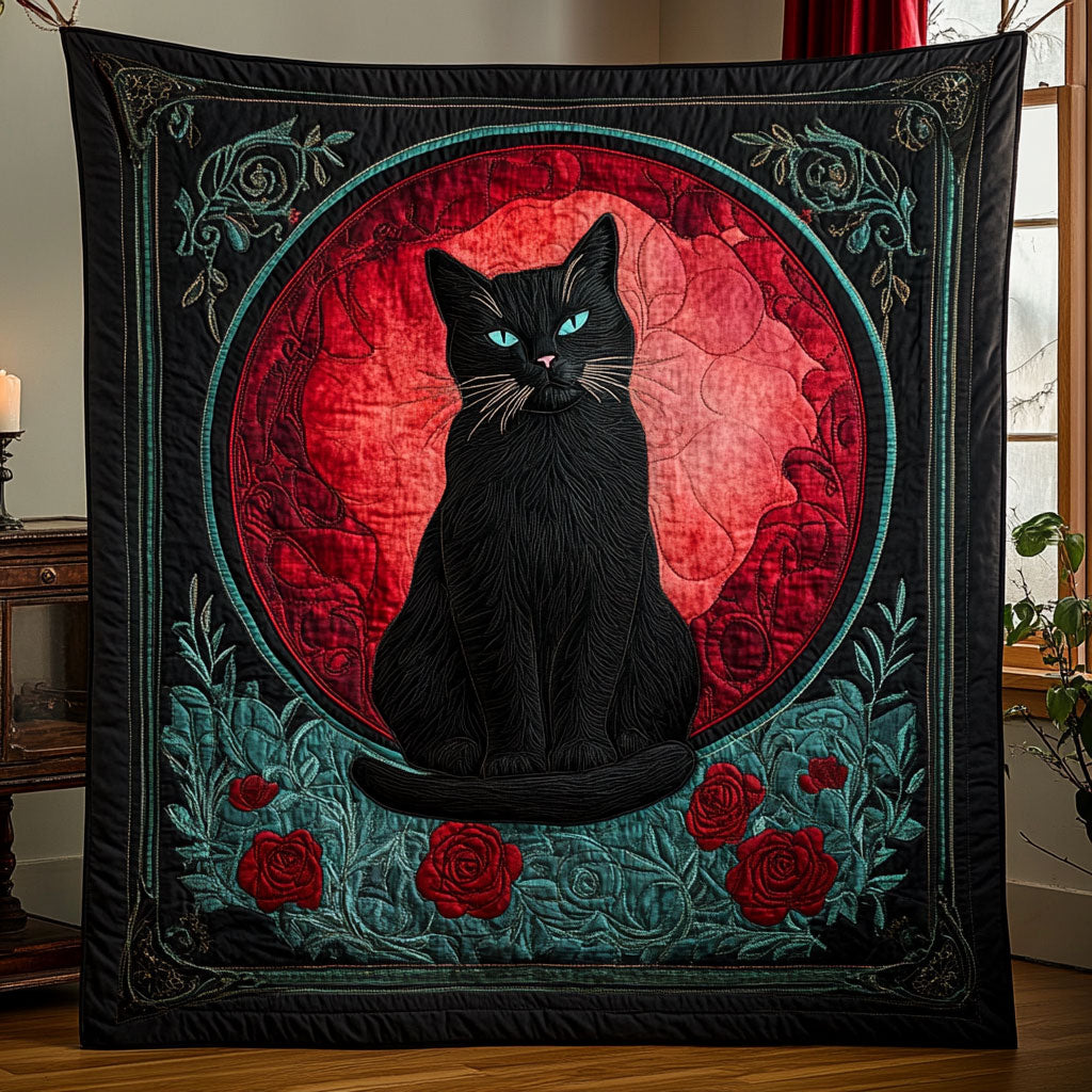 Crimson Night Cat CP0901022CL Quilt