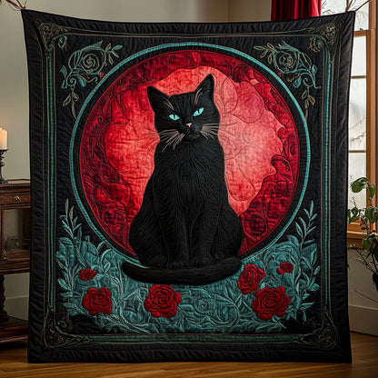 Crimson Night Cat CP0901022CL Quilt