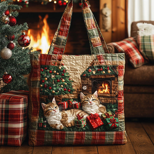 Cat Christmas Magic WN1211012CL Quilted Tote Bag