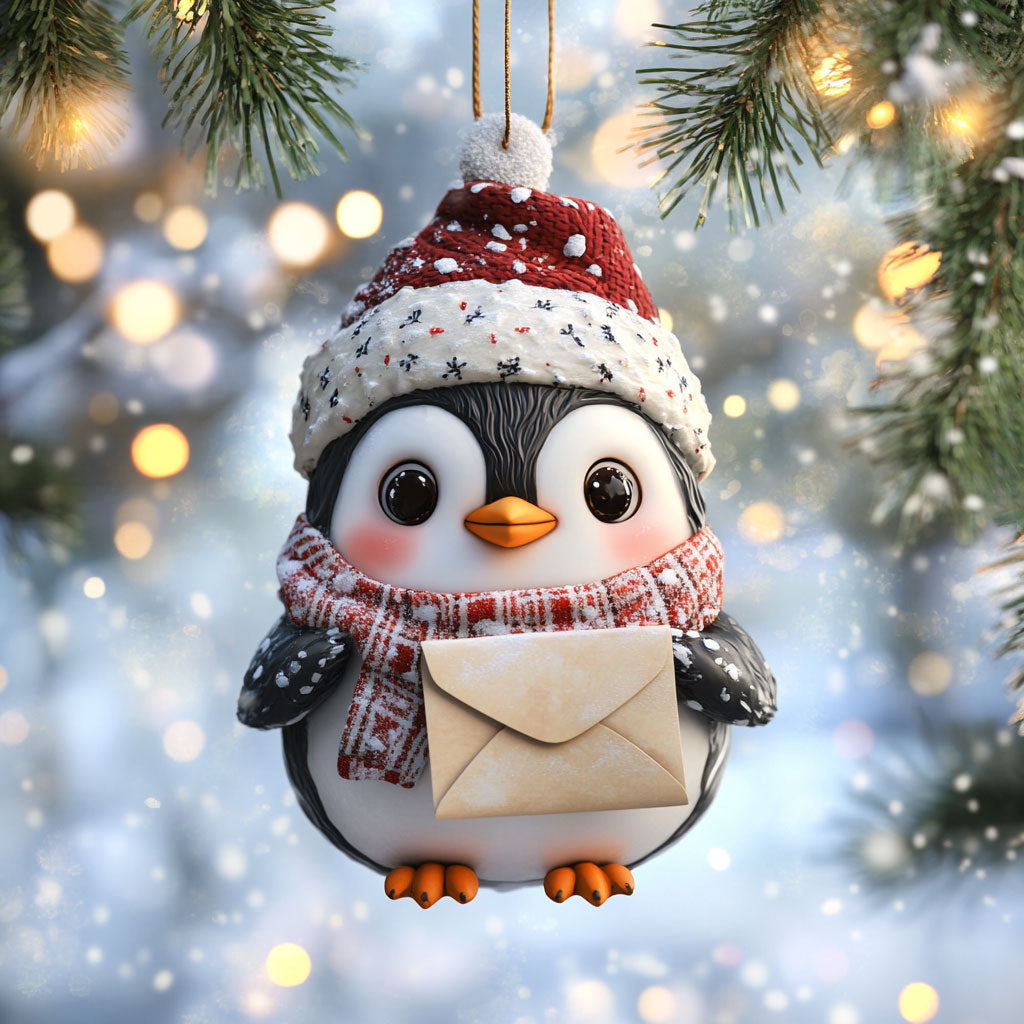 Penguin Snow Parcel WN1112067CL Christmas Ornament