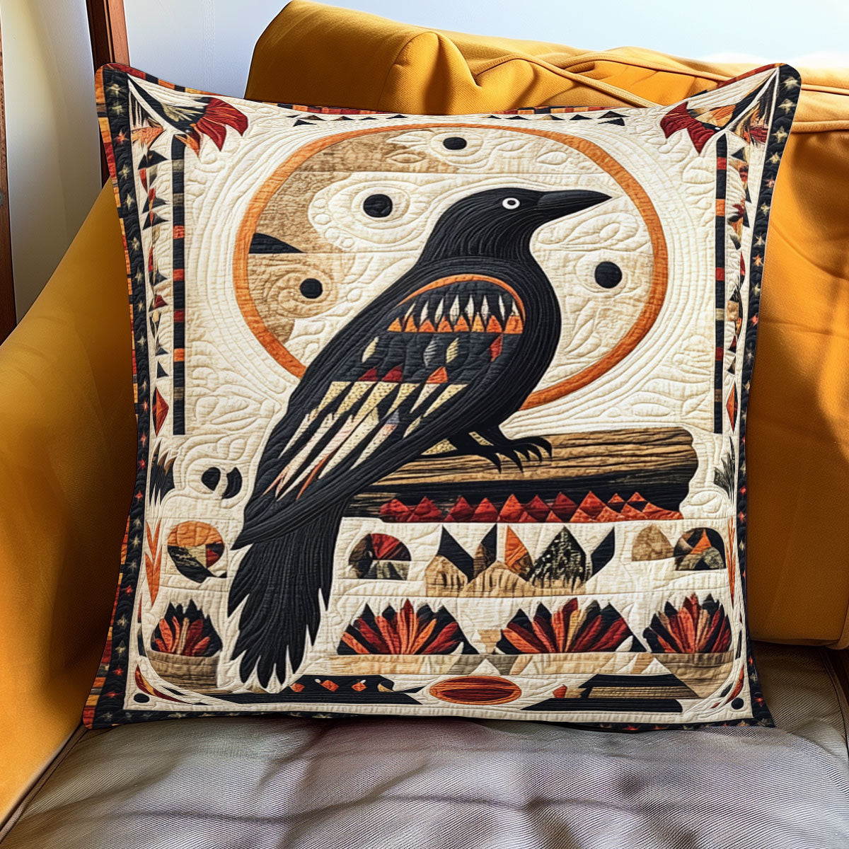 Ancestral Raven WJ0901121CL Quilt Pillow Case
