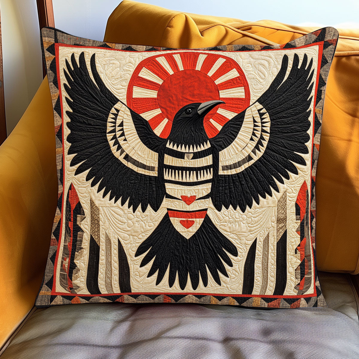 Ancestral Shadow Raven WJ0901122CL Quilt Pillow Case