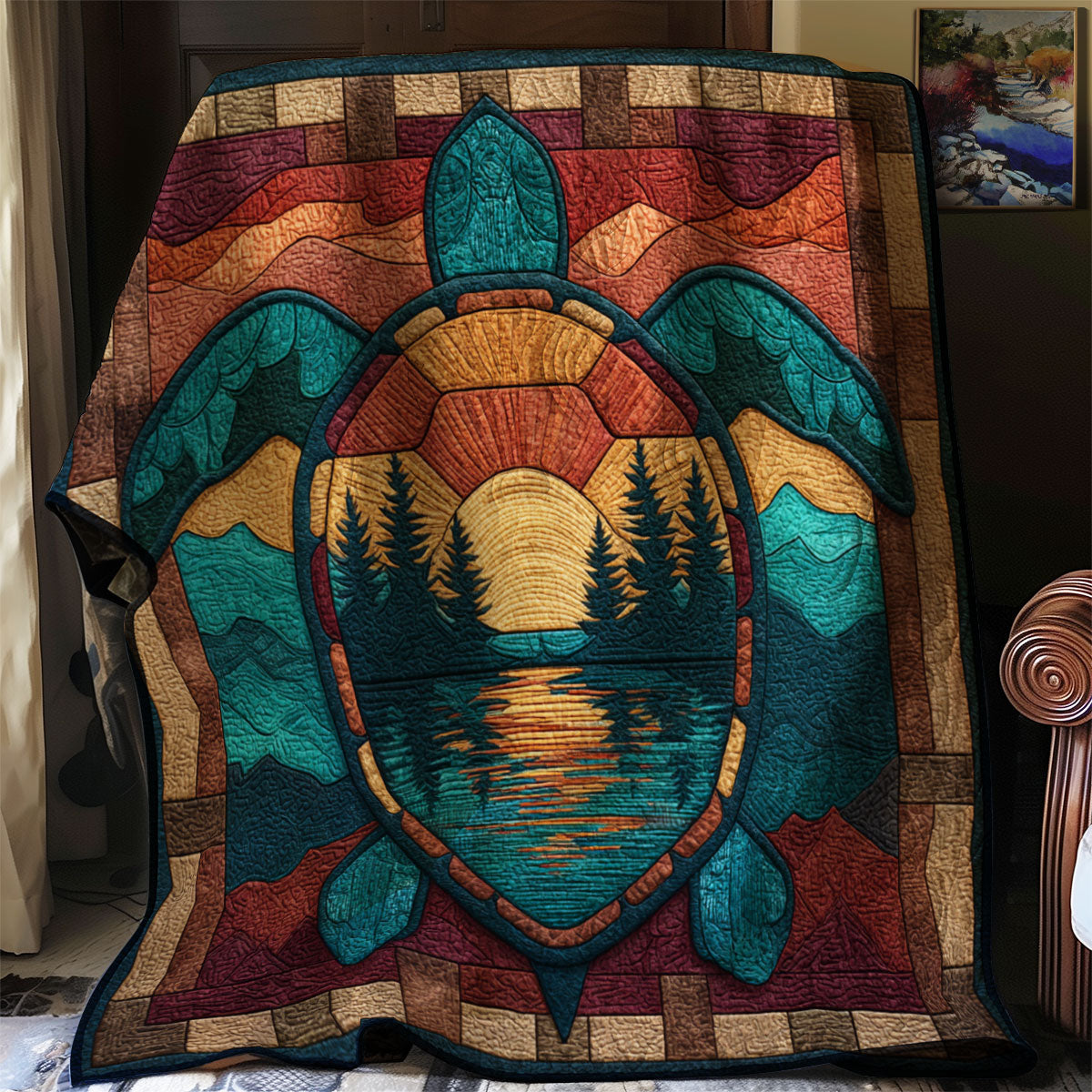 Ancestral Turtle Path WJ1001037CL Quilt
