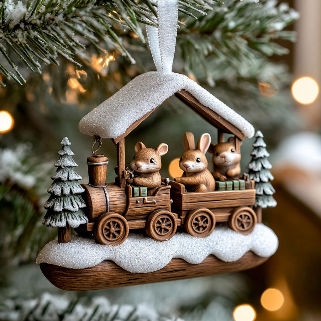 Animal Train Delight WJ2711144CL Christmas Ornament