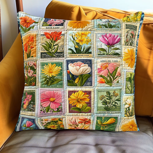 Antique Postal Florals WJ0901130CL Quilt Pillow Case