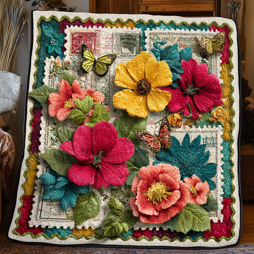 Antique Stamp Botanicals WJ0901066CL Quilt