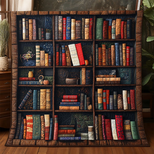 Antique Vintage Bookself WJ0701018CL Quilt