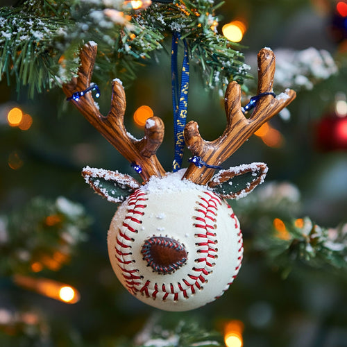 Antlered Baseball WJ2611056CL Christmas Ornament