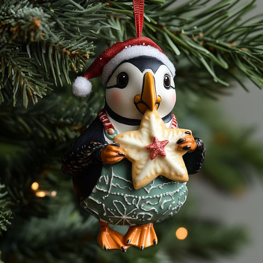 Atlantic Puffin Star Cookie WJ0312305CL Christmas Ornament