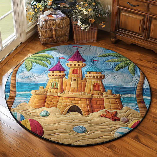 Sand Castle WJ1904054CL Quilted Round Mat