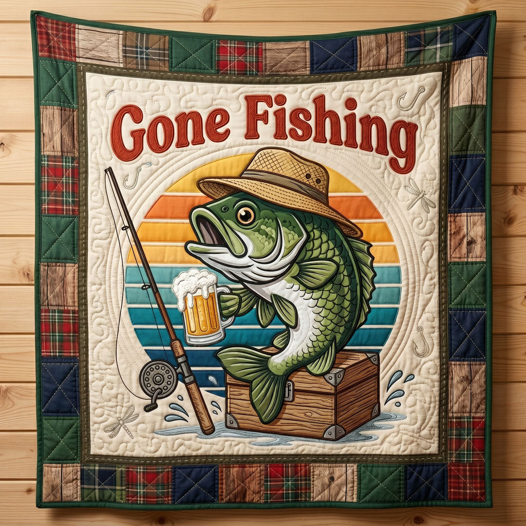 Beer & Bass Fishing WN0505005CL Quilt