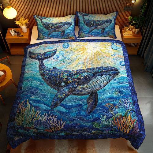 Ocean Whales WN0803111CL Duvet Cover Set